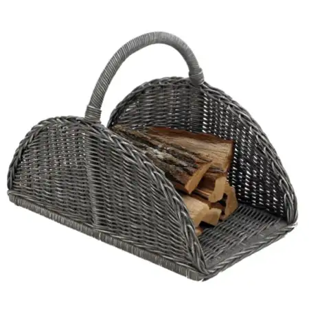Panier à bûches gris