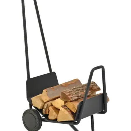 Chariot à bûches noir