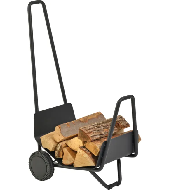 Chariot à bûches noir